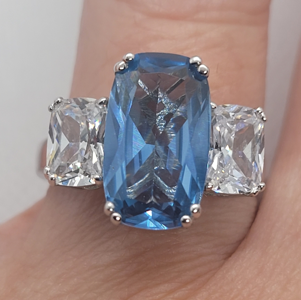 Charles Winston for Bella Luce® lab created Blue Spinel & Cubic Zirconia Ring